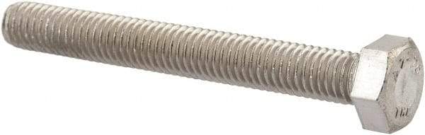 Value Collection - M5x0.80mm Metric Coarse, 40mm Length Under Head Hex Head Cap Screw - Fully Threaded, Grade 18-8 & Austenitic A2 Stainless Steel, Uncoated, 8mm Hex - Benchmark Tooling