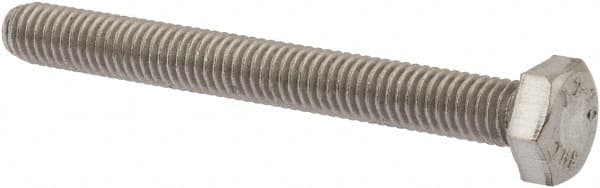 Value Collection - M6x1.00mm Metric Coarse, 55mm Length Under Head Hex Head Cap Screw - Fully Threaded, Grade 18-8 & Austenitic A2 Stainless Steel, Uncoated, 10mm Hex - Benchmark Tooling