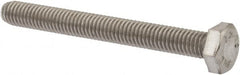 Value Collection - M6x1.00mm Metric Coarse, 55mm Length Under Head Hex Head Cap Screw - Fully Threaded, Grade 18-8 & Austenitic A2 Stainless Steel, Uncoated, 10mm Hex - Benchmark Tooling