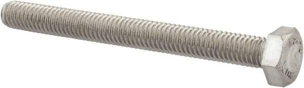 Value Collection - M6x1.00mm Metric Coarse, 60mm Length Under Head Hex Head Cap Screw - Fully Threaded, Grade 18-8 & Austenitic A2 Stainless Steel, Uncoated, 10mm Hex - Benchmark Tooling