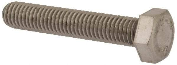 Value Collection - M8x1.25mm Metric Coarse, 45mm Length Under Head Hex Head Cap Screw - Fully Threaded, Grade 18-8 & Austenitic A2 Stainless Steel, Uncoated, 13mm Hex - Benchmark Tooling