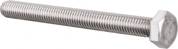 Value Collection - M8x1.25mm Metric Coarse, 80mm Length Under Head Hex Head Cap Screw - Fully Threaded, Grade 18-8 & Austenitic A2 Stainless Steel, Uncoated, 13mm Hex - Benchmark Tooling