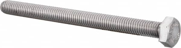 Value Collection - M8x1.25mm Metric Coarse, 100mm Length Under Head Hex Head Cap Screw - Fully Threaded, Grade 18-8 & Austenitic A2 Stainless Steel, Uncoated, 13mm Hex - Benchmark Tooling