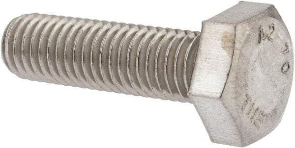 Value Collection - M10x1.50mm Metric Coarse, 35mm Length Under Head Hex Head Cap Screw - Fully Threaded, Grade 18-8 & Austenitic A2 Stainless Steel, Uncoated, 17mm Hex - Benchmark Tooling