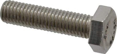 Value Collection - M10x1.50mm Metric Coarse, 40mm Length Under Head Hex Head Cap Screw - Fully Threaded, Grade 18-8 & Austenitic A2 Stainless Steel, Uncoated, 17mm Hex - Benchmark Tooling