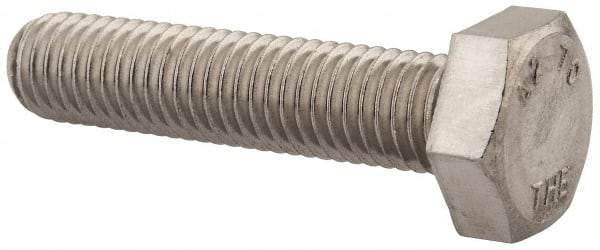 Value Collection - M10x1.50mm Metric Coarse, 45mm Length Under Head Hex Head Cap Screw - Fully Threaded, Grade 18-8 & Austenitic A2 Stainless Steel, Uncoated, 17mm Hex - Benchmark Tooling