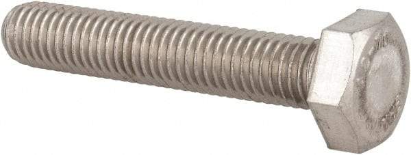 Value Collection - M10x1.50mm Metric Coarse, 55mm Length Under Head Hex Head Cap Screw - Fully Threaded, Grade 18-8 & Austenitic A2 Stainless Steel, Uncoated, 17mm Hex - Benchmark Tooling