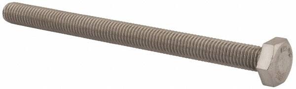 Value Collection - M10x1.50mm Metric Coarse, 130mm Length Under Head Hex Head Cap Screw - Fully Threaded, Grade 18-8 & Austenitic A2 Stainless Steel, Uncoated, 17mm Hex - Benchmark Tooling