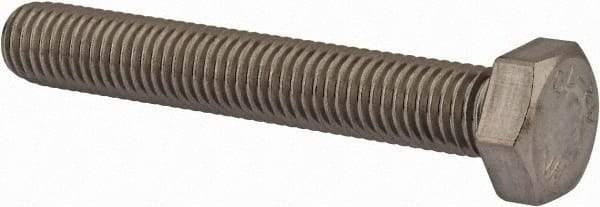 Value Collection - M12x1.75mm Metric Coarse, 80mm Length Under Head Hex Head Cap Screw - Fully Threaded, Grade 18-8 & Austenitic A2 Stainless Steel, Uncoated, 19mm Hex - Benchmark Tooling