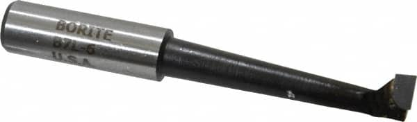 Borite - 7/16" Min Bore Diam, 2-1/4" Max Bore Depth, 1/2 Shank Diam, Boring Bar - Right Hand Cut, Carbide-Tipped, Black Oxide Finish - Exact Industrial Supply