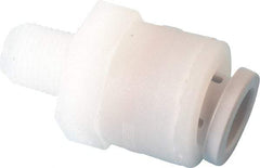 Parker - 3/8" Outside Diam, 1/8 NPTF, Kynar Push-to-Connect Tube Male Connector - 300 Max psi, Tan - Benchmark Tooling