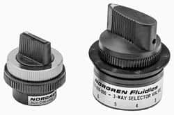 Norgren - 10-32 UNF Selector Valve - 2-Way, 2 Position, 0.03 CV Rate & Rotary Switch Detented - Benchmark Tooling