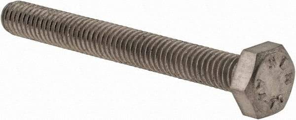 Value Collection - M4x0.70mm Metric Coarse, 35mm Length Under Head Hex Head Cap Screw - Fully Threaded, Grade 316 & Austenitic A4 Stainless Steel, Uncoated, 7mm Hex - Benchmark Tooling