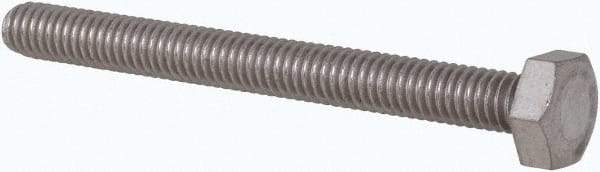 Value Collection - M4x0.70mm Metric Coarse, 40mm Length Under Head Hex Head Cap Screw - Fully Threaded, Grade 316 & Austenitic A4 Stainless Steel, Uncoated, 7mm Hex - Benchmark Tooling