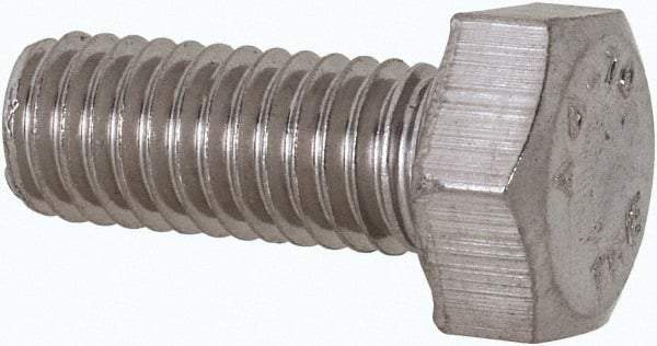 Value Collection - M5x0.80mm Metric Coarse, 12mm Length Under Head Hex Head Cap Screw - Fully Threaded, Grade 316 & Austenitic A4 Stainless Steel, Uncoated, 8mm Hex - Benchmark Tooling