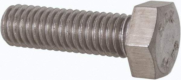 Value Collection - M5x0.80mm Metric Coarse, 16mm Length Under Head Hex Head Cap Screw - Fully Threaded, Grade 316 & Austenitic A4 Stainless Steel, Uncoated, 8mm Hex - Benchmark Tooling