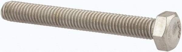 Value Collection - M5x0.80mm Metric Coarse, 40mm Length Under Head Hex Head Cap Screw - Fully Threaded, Grade 316 & Austenitic A4 Stainless Steel, Uncoated, 8mm Hex - Benchmark Tooling