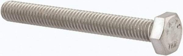 Value Collection - M6x1.00mm Metric Coarse, 50mm Length Under Head Hex Head Cap Screw - Fully Threaded, Grade 316 & Austenitic A4 Stainless Steel, Uncoated, 10mm Hex - Benchmark Tooling