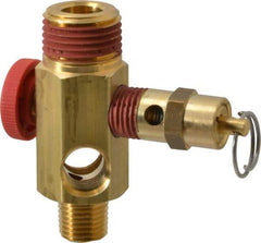 Midwest Control - 1/2" MNPT 150 psi Compressor Tank Manifold - For Use with Portable Air Tank, 1.88" Diam x 2.49" High - Benchmark Tooling