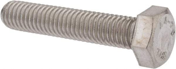 Value Collection - M8x1.25mm Metric Coarse, 40mm Length Under Head Hex Head Cap Screw - Fully Threaded, Grade 316 & Austenitic A4 Stainless Steel, Uncoated, 13mm Hex - Benchmark Tooling