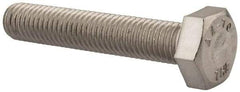 Value Collection - M10x1.50mm Metric Coarse, 55mm Length Under Head Hex Head Cap Screw - Fully Threaded, Grade 316 & Austenitic A4 Stainless Steel, Uncoated, 17mm Hex - Benchmark Tooling