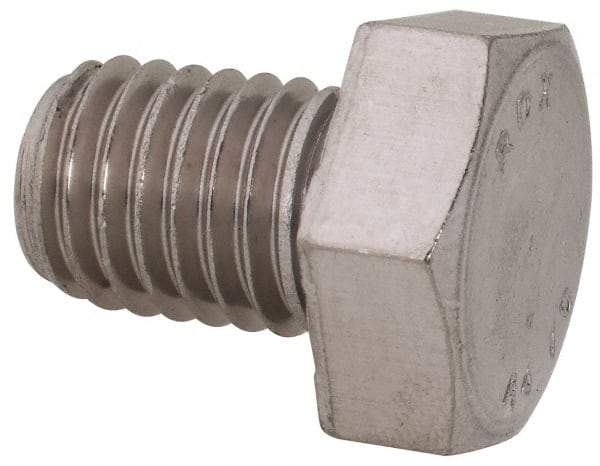 Value Collection - M12x1.75mm Metric Coarse, 16mm Length Under Head Hex Head Cap Screw - Fully Threaded, Grade 316 & Austenitic A4 Stainless Steel, Uncoated, 19mm Hex - Benchmark Tooling