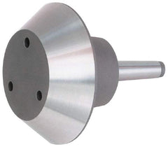 Bison - M8x1.25" Thread, 5MT Taper, Steel Lathe Pipe Head Point Shank - 9.51" OAL, 3,200 Max RPM, Compatible with Live Centers - Benchmark Tooling