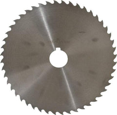 Value Collection - 8" Diam x 3/32" Blade Thickness x 1-1/4" Arbor Hole Diam, 48 Tooth Slitting and Slotting Saw - Arbor Connection, Right Hand, Uncoated, High Speed Steel, Concave Ground, Contains Keyway - Benchmark Tooling