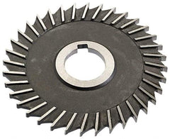 Keo - 5" Blade Diam x 3/16" Blade Thickness, 1" Hole, 40 Teeth, High Speed Steel Side Chip Saw - Straight Tooth, Arbor Connection, Right Hand Cut, Uncoated, with Keyway - Benchmark Tooling