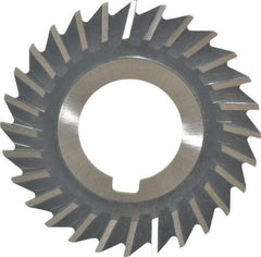 Value Collection - 2-1/2" Blade Diam x 1/16" Blade Thickness, 1" Hole, 28 Teeth, High Speed Steel Side Chip Saw - Straight Tooth, Arbor Connection, Right Hand Cut, Uncoated, with Keyway - Benchmark Tooling