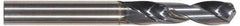 Tungaloy - 3/8" 130° Spiral Flute Solid Carbide Screw Machine Drill Bit - TiAlN Finish, Right Hand Cut, 1.692" Flute Length, 3.503" OAL, Standard Point, Straight Shank - Benchmark Tooling