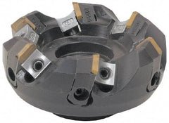 Tungaloy - 3.15" Cut Diam, 1" Arbor Hole, 0.236" Max Depth of Cut, 45° Indexable Chamfer & Angle Face Mill - 4 Inserts, SE.. Insert, Right Hand Cut, Series TGE - Benchmark Tooling