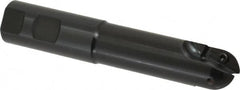 Tungaloy - 1" Cut Diam, 0.827" Max Depth of Cut, 1" Shank Diam, 5.53" OAL, Indexable Ball Nose End Mill - 3-1/4" Head Length, Straight Shank, EBP Toolholder, ZPET 100 Insert - Benchmark Tooling