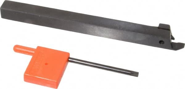 Tungaloy - JCGWS, Right Hand Cut, 0.787" Max Workpc Diam, JCGN 200F Insert, Indexable Cutoff Toolholder - 10mm Max Depth of Cut, 0.394" Shank Width, 0.394" Shank Height, 4.92" OAL - Benchmark Tooling