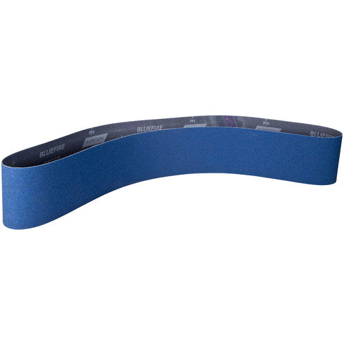 ‎2-1/2 × 60″ BlueFire Cloth Narrow Benchstand Belt 60 Grit R821P Zirconia Alumina - Benchmark Tooling