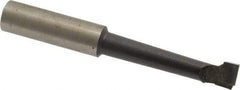 Made in USA - 5/16" Min Bore Diam, 1-1/2" Max Bore Depth, 3/8 Shank Diam, Boring Bar - Right Hand Cut, Carbide-Tipped, Bright Finish - Exact Industrial Supply