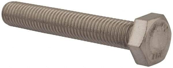 Value Collection - M12x1.75mm Metric Coarse, 75mm Length Under Head Hex Head Cap Screw - Fully Threaded, Grade 316 & Austenitic A4 Stainless Steel, Uncoated, 19mm Hex - Benchmark Tooling