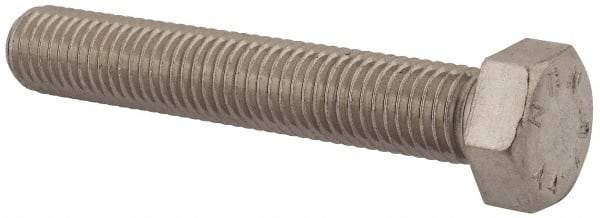 Value Collection - M18x2.50mm Metric Coarse, 110mm Length Under Head Hex Head Cap Screw - Fully Threaded, Grade 316 & Austenitic A4 Stainless Steel, Uncoated, 27mm Hex - Benchmark Tooling