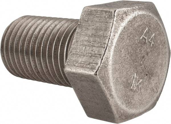 Value Collection - M36x4.00mm Metric Coarse, 60mm Length Under Head Hex Head Cap Screw - Fully Threaded, Grade 316 & Austenitic A4 Stainless Steel, Uncoated, 55mm Hex - Benchmark Tooling