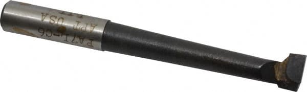 Made in USA - 7/16" Min Bore Diam, 2-1/4" Max Bore Depth, 3/8 Shank Diam, Boring Bar - Right Hand Cut, Carbide-Tipped, Bright Finish - Exact Industrial Supply