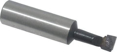 Made in USA - 5/16" Min Bore Diam, 3/4" Max Bore Depth, 1/2 Shank Diam, Boring Bar - Right Hand Cut, Carbide-Tipped, Bright Finish - Exact Industrial Supply