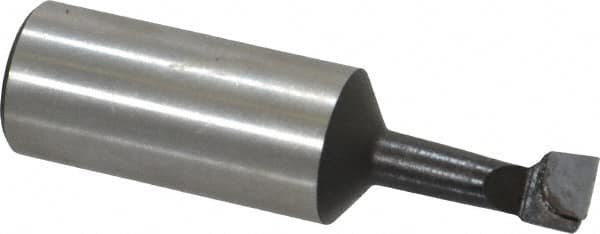 Made in USA - 5/16" Min Bore Diam, 3/4" Max Bore Depth, 5/8 Shank Diam, Boring Bar - Right Hand Cut, Carbide-Tipped, Bright Finish - Exact Industrial Supply