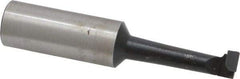 Made in USA - 7/16" Min Bore Diam, 1-11/16" Max Bore Depth, 3/4 Shank Diam, Boring Bar - Right Hand Cut, Carbide-Tipped, Bright Finish - Exact Industrial Supply