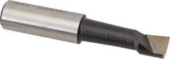 Made in USA - 7/16" Min Bore Diam, 1-5/16" Max Bore Depth, 1/2 Shank Diam, Boring Bar - Right Hand Cut, Cobalt, Bright Finish - Exact Industrial Supply