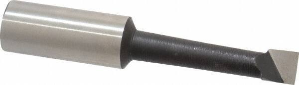 Made in USA - 3/8" Min Bore Diam, 1-7/8" Max Bore Depth, 5/8 Shank Diam, Boring Bar - Right Hand Cut, Cobalt, Bright Finish - Exact Industrial Supply