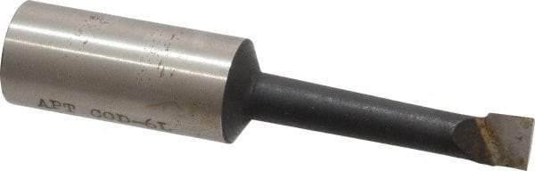 Made in USA - 3/8" Min Bore Diam, 1-7/8" Max Bore Depth, 3/4 Shank Diam, Boring Bar - Right Hand Cut, Cobalt, Bright Finish - Exact Industrial Supply