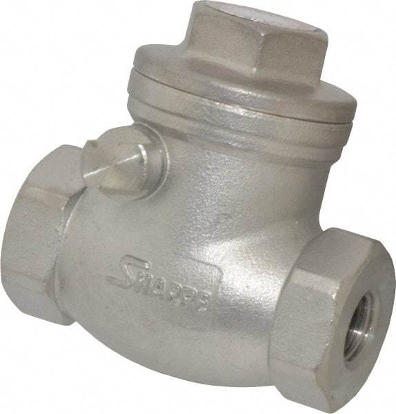 Sharpe Valves - 1/4" Stainless Steel Check Valve - FNPT x FNPT, 200 WOG - Benchmark Tooling