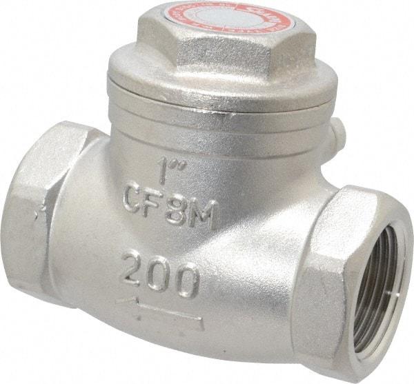 Sharpe Valves - 1" Stainless Steel Check Valve - FNPT x FNPT, 200 WOG - Benchmark Tooling