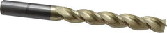 Accupro - 3/4", 5" LOC, 3/4" Shank Diam, 8" OAL, 3 Flute, Solid Carbide Square End Mill - Single End, ZrN Finish, Spiral Flute, 37° Helix, Centercutting, Right Hand Cut, Right Hand Flute - Benchmark Tooling