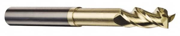 Accupro - 1", 3 Flute, Single End, Solid Carbide, 0.045" Corner Radius End Mill - 5" OAL, 37° Helix, Right Hand Flute, 1-1/4" LOC, Right Hand Cut, 2-1/8" Extended Reach - Benchmark Tooling